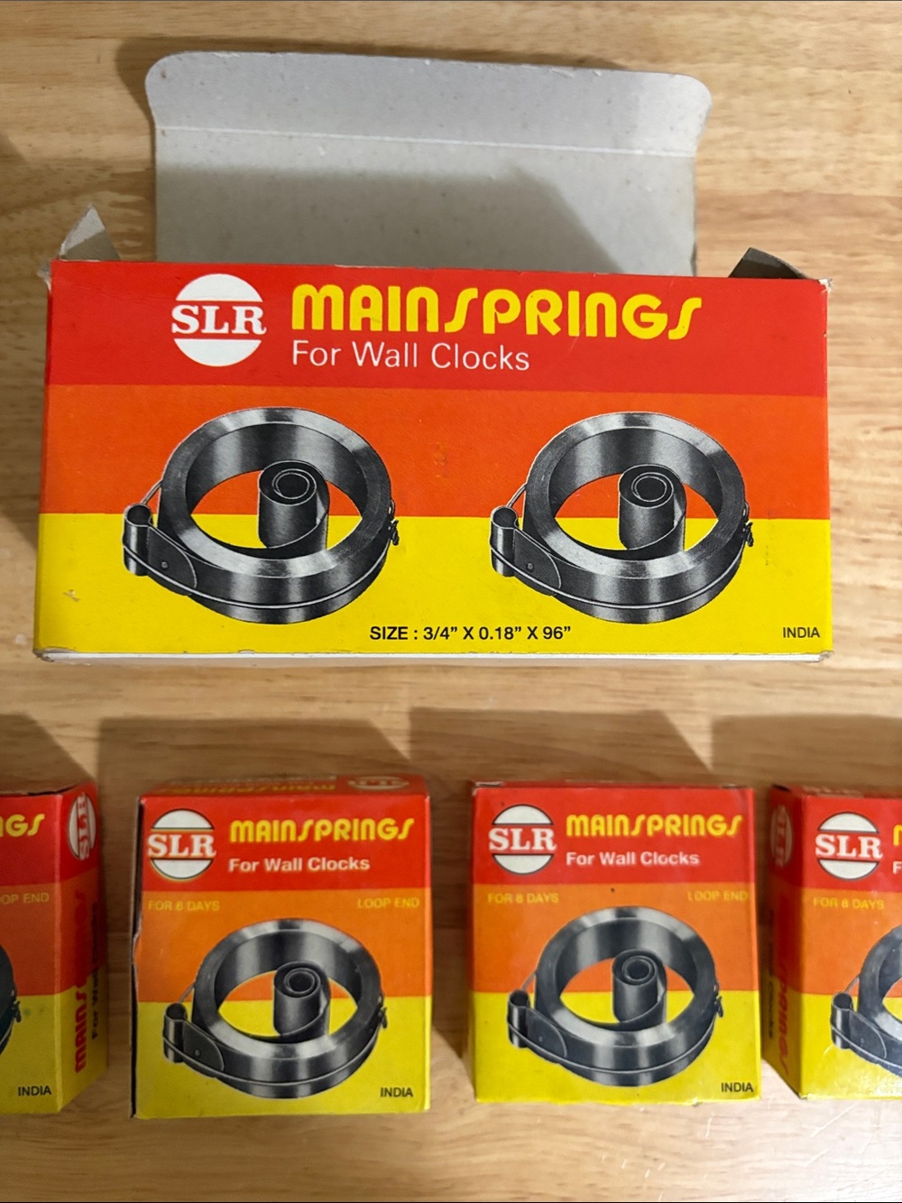 Vintage main springs for mantle & wall clocks